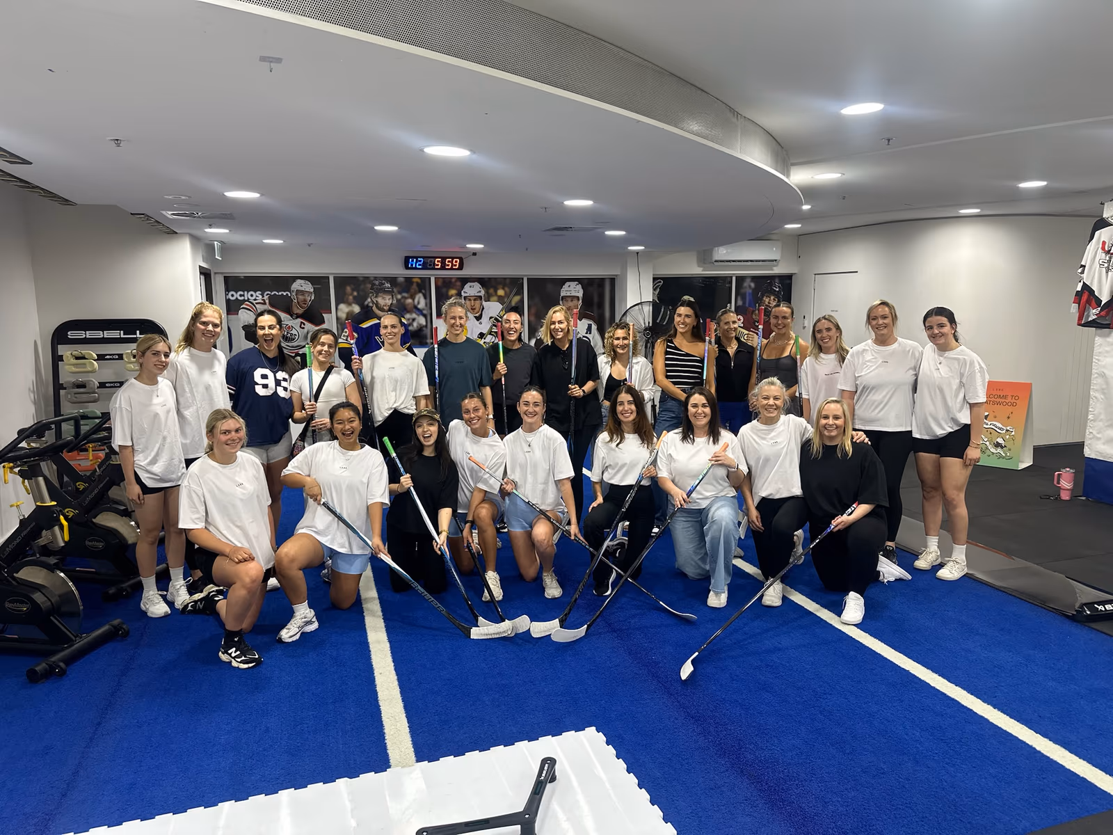 Group of young hockey players training together at VPL